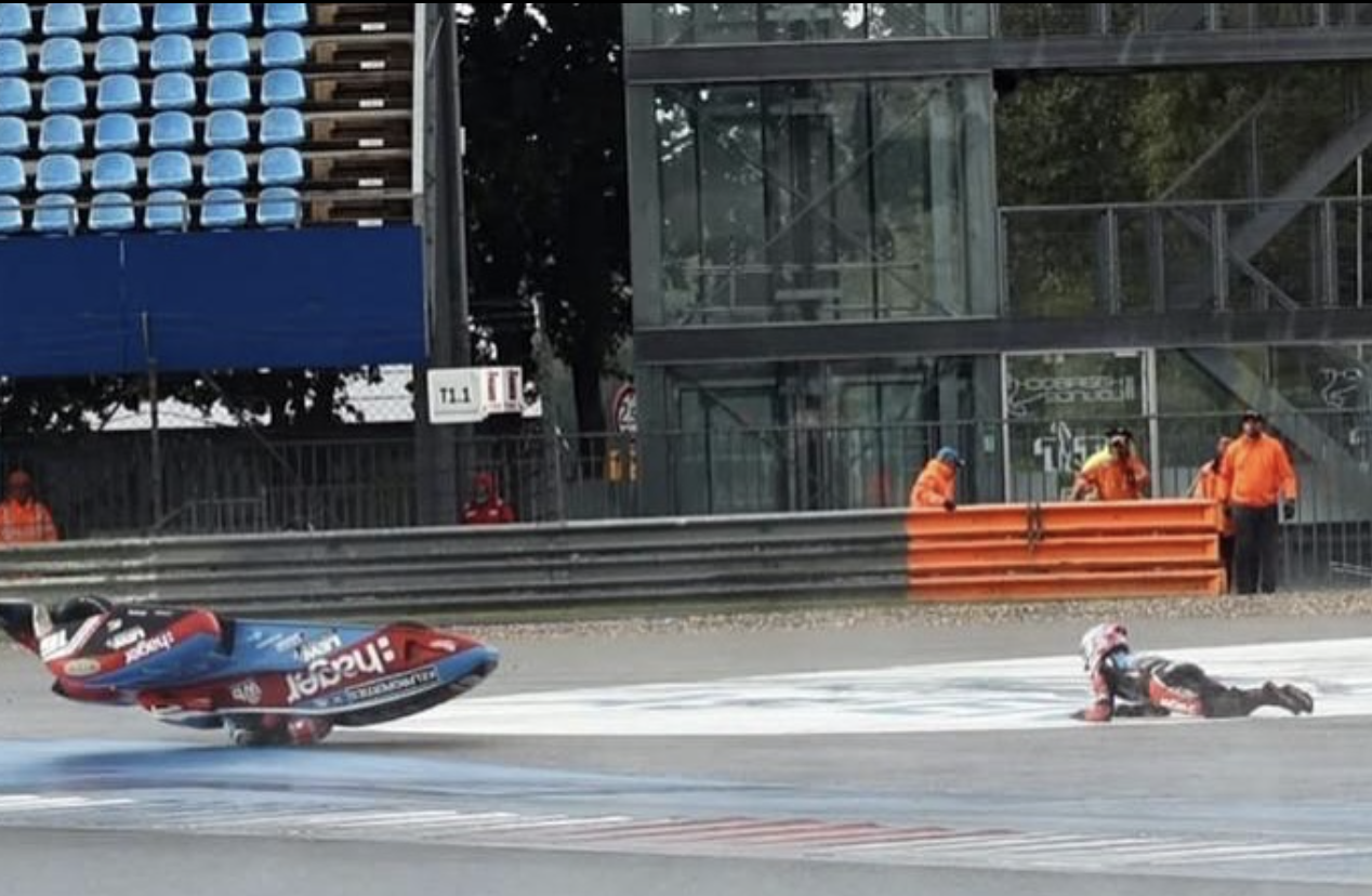 Ben Birchall, Patrick Rosney, Assen Sidecar crash