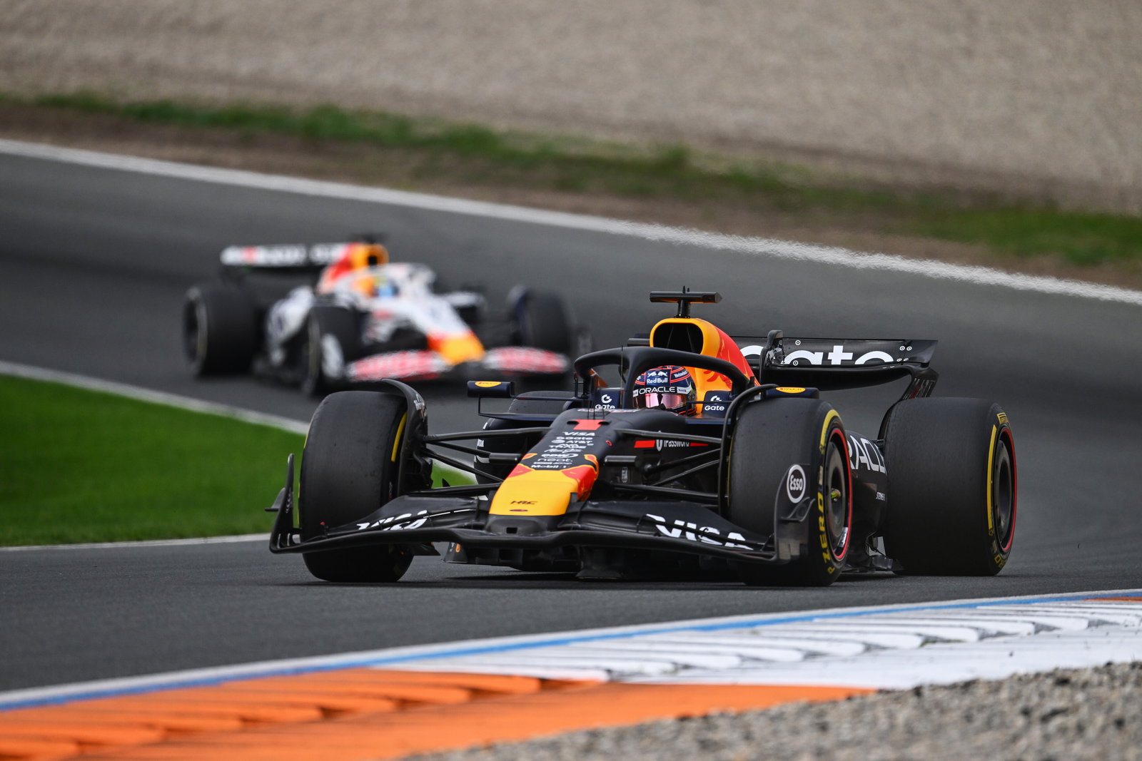 Verstappen finished just ahead of Hadjar at Zandvoort