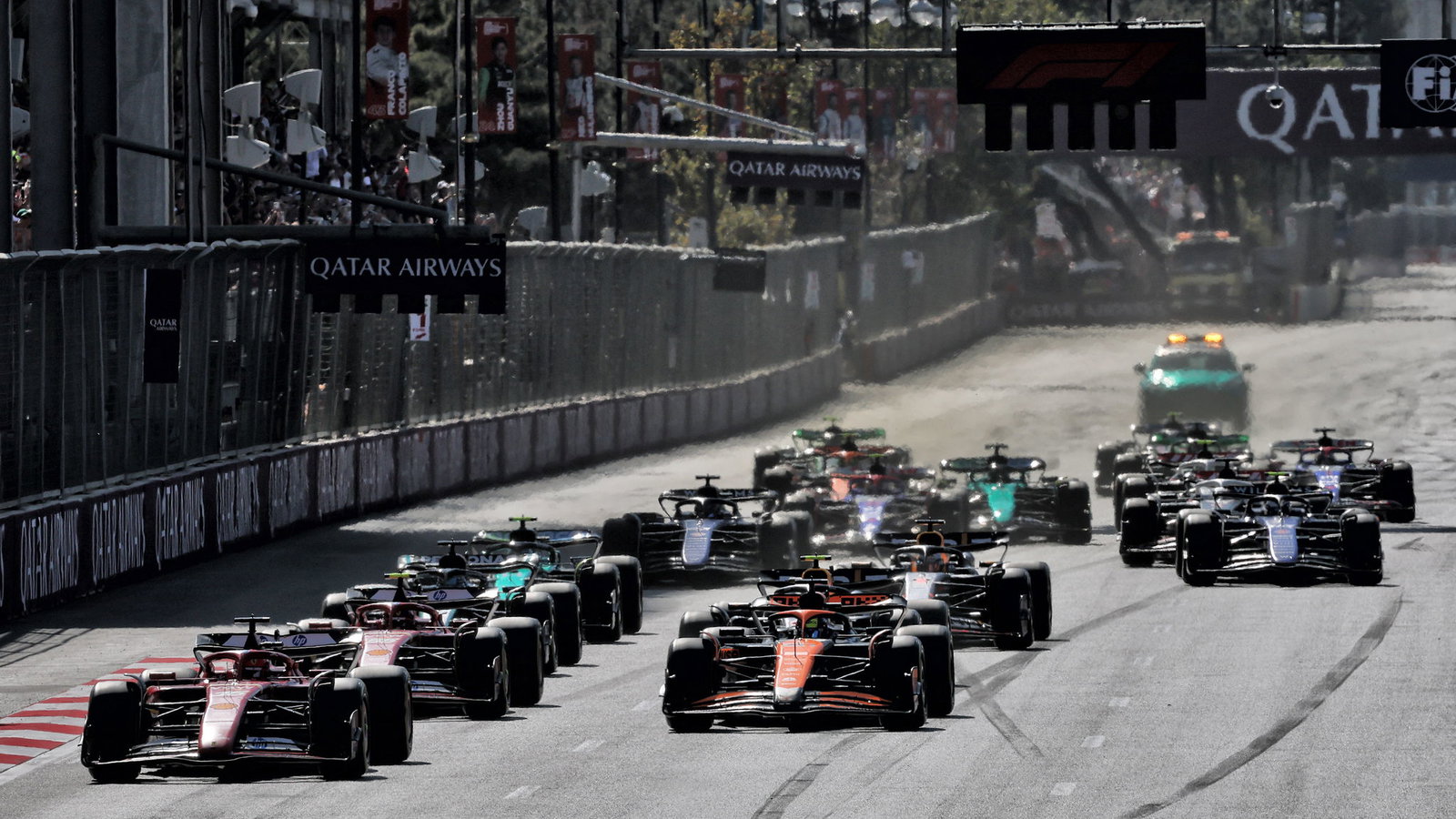 The start of the 2024 Azerbaijan Grand Prix
