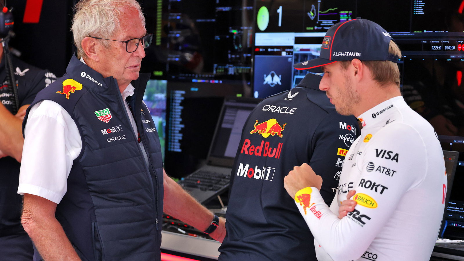 Helmut Marko and Max Verstappen