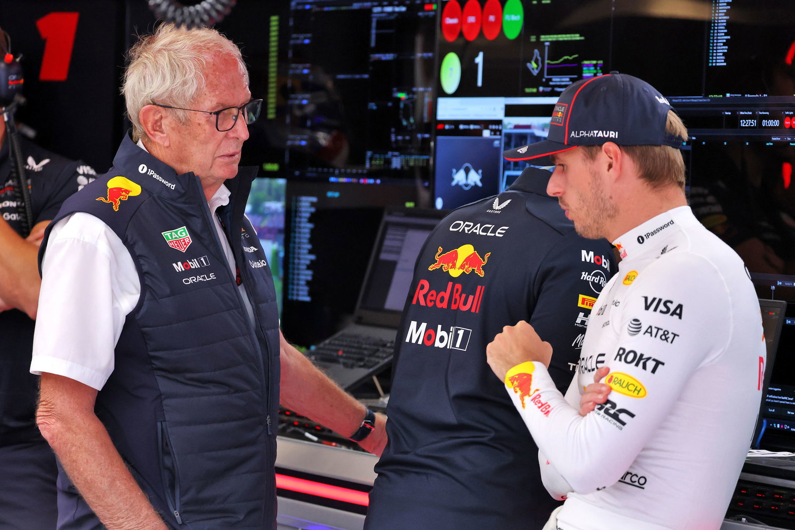 Helmut Marko and Max Verstappen