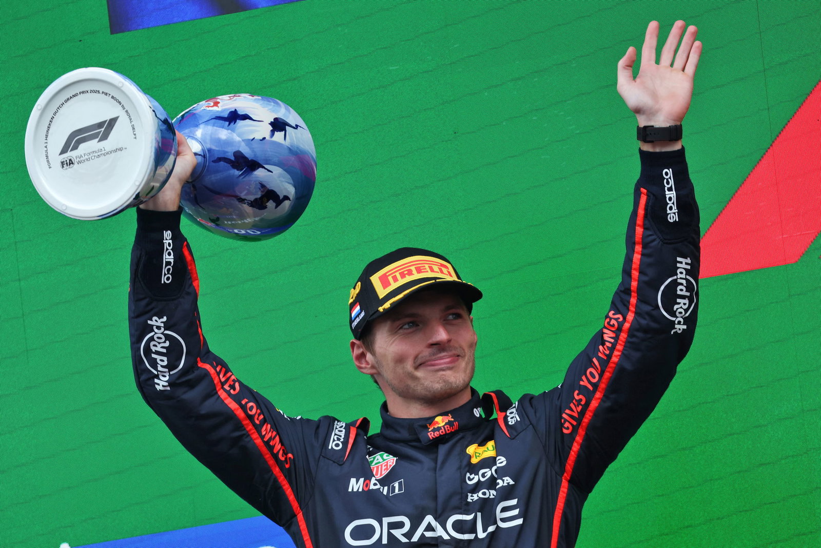 Verstappen celebrated second place on home soil