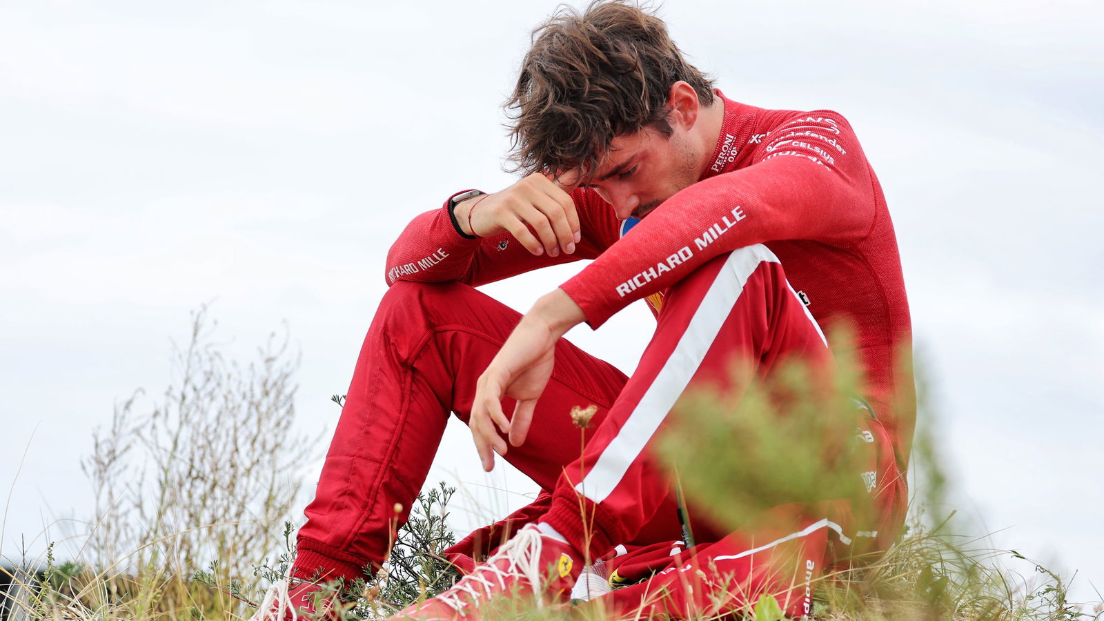 Leclerc observed the rest of the race from the dunes