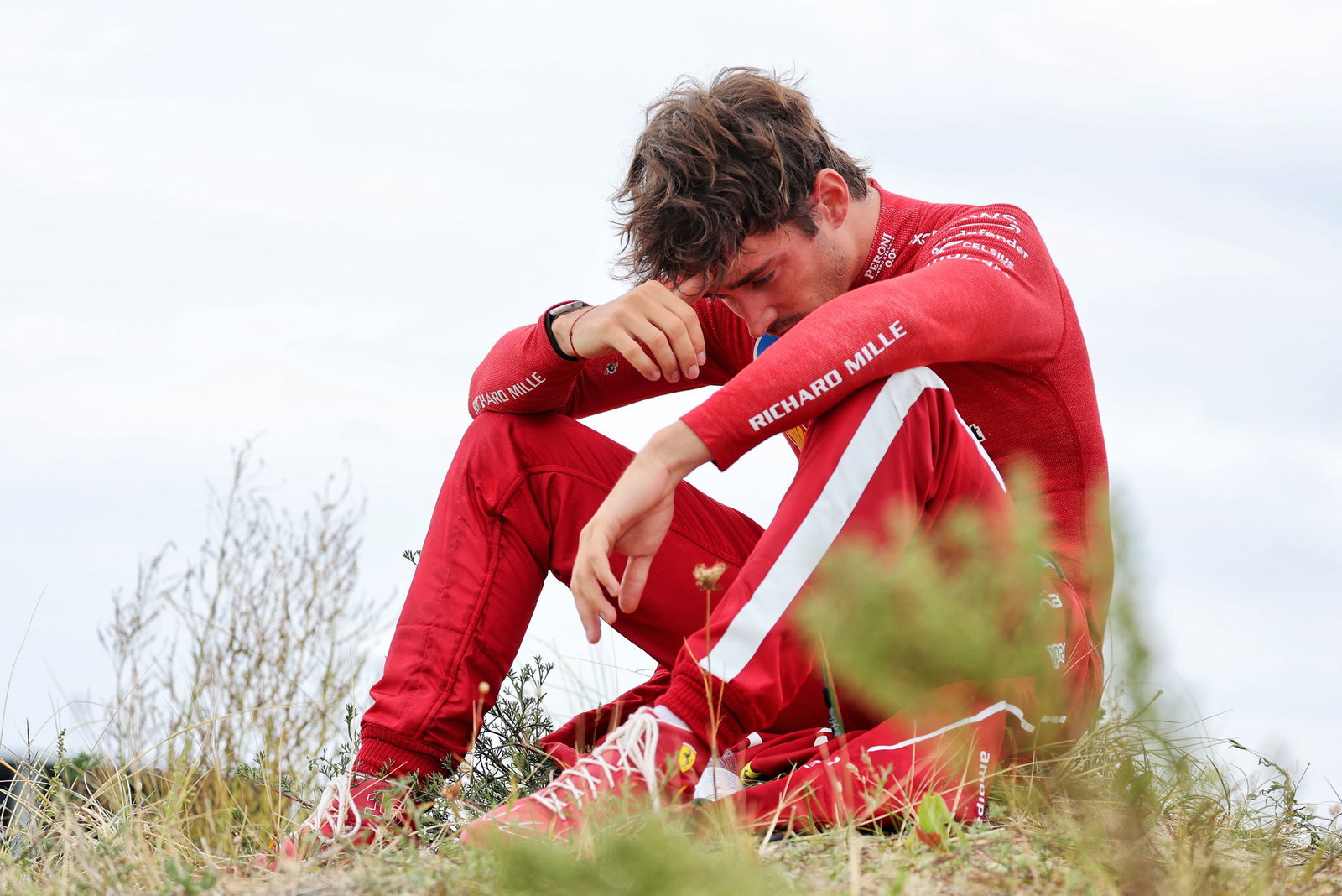 Leclerc observed the rest of the race from the dunes