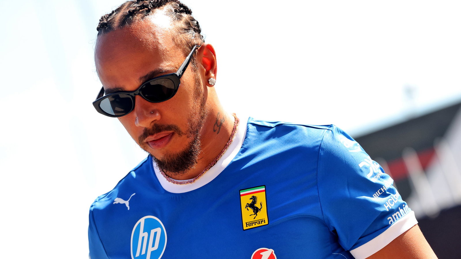 Lewis Hamilton arrives for media day at Monza