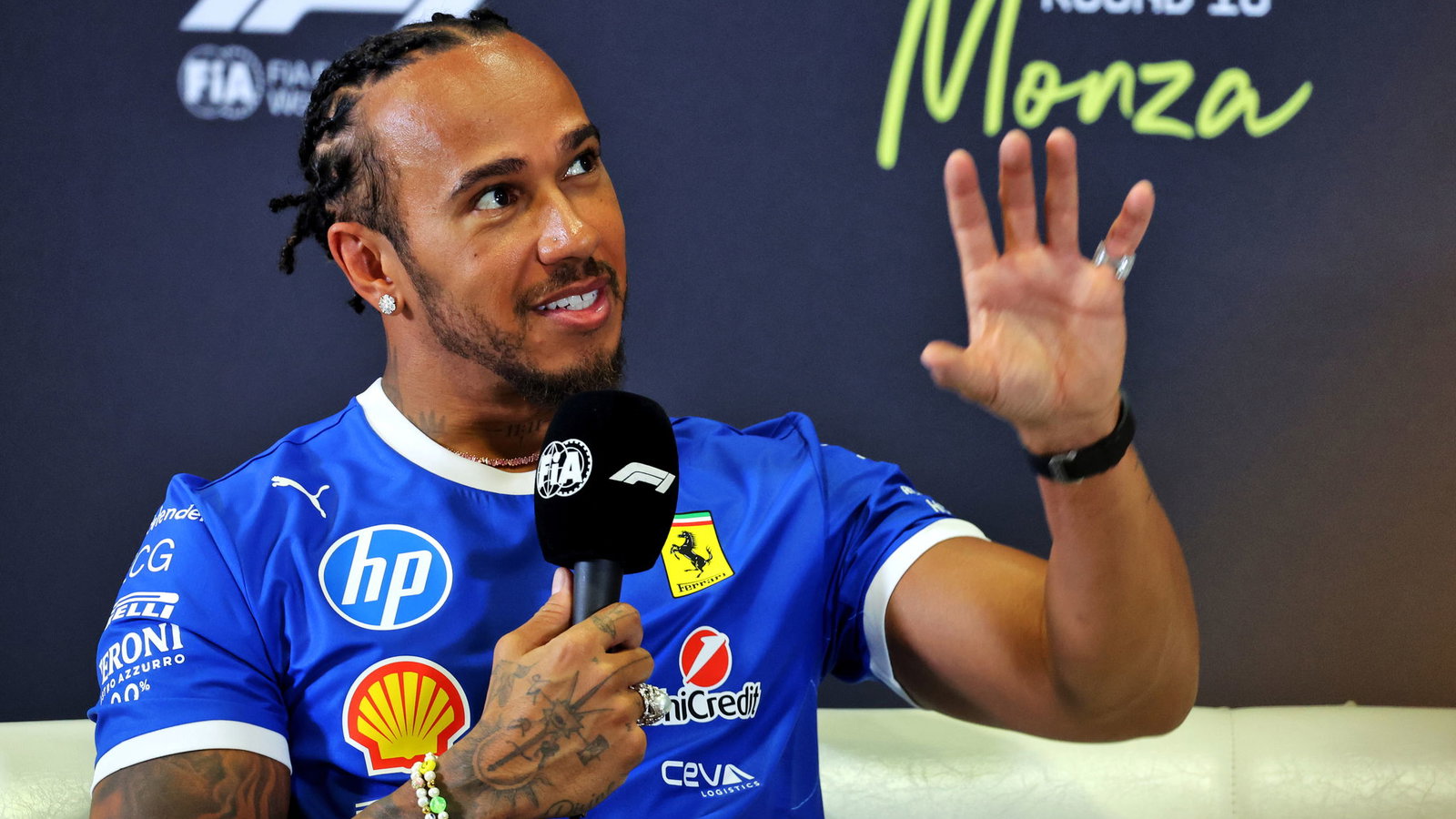 Hamilton speaking in Thursday's driver press conference 