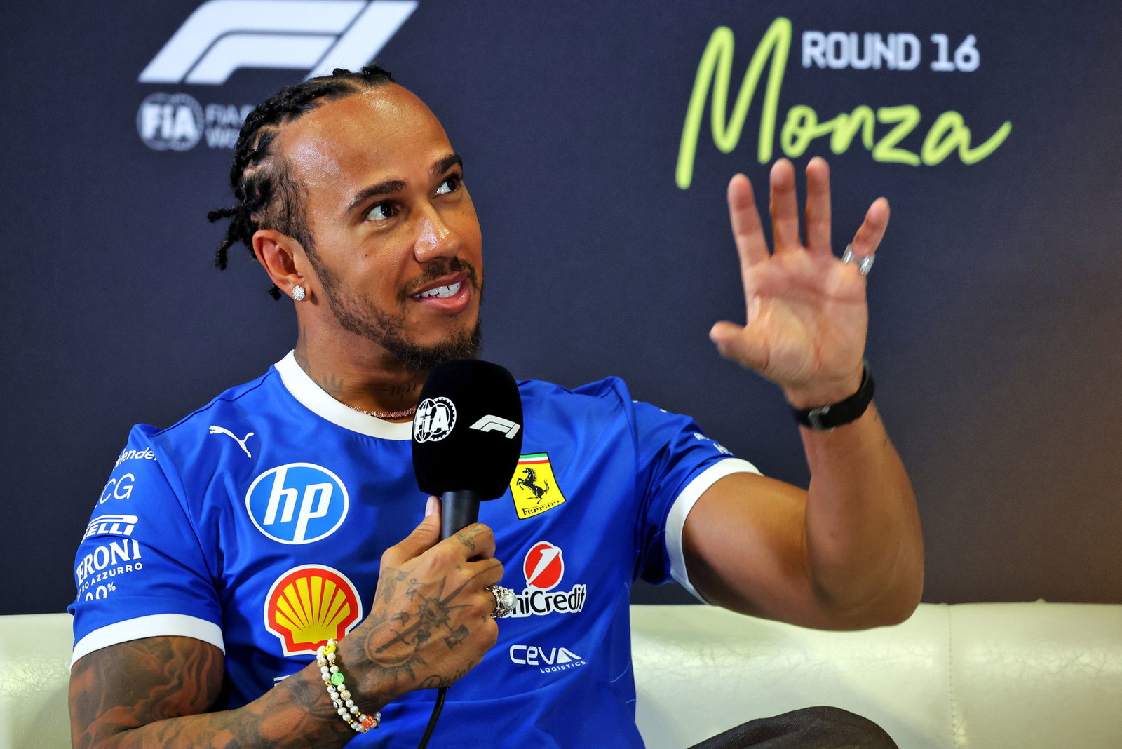 Hamilton speaking in Thursday's driver press conference 