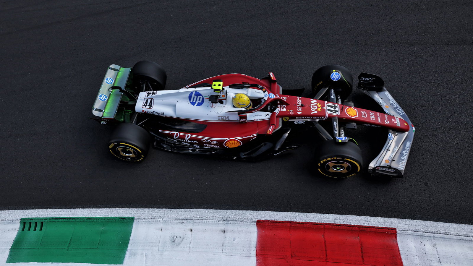 Hamilton led a Ferrari 1-2 in first practice 