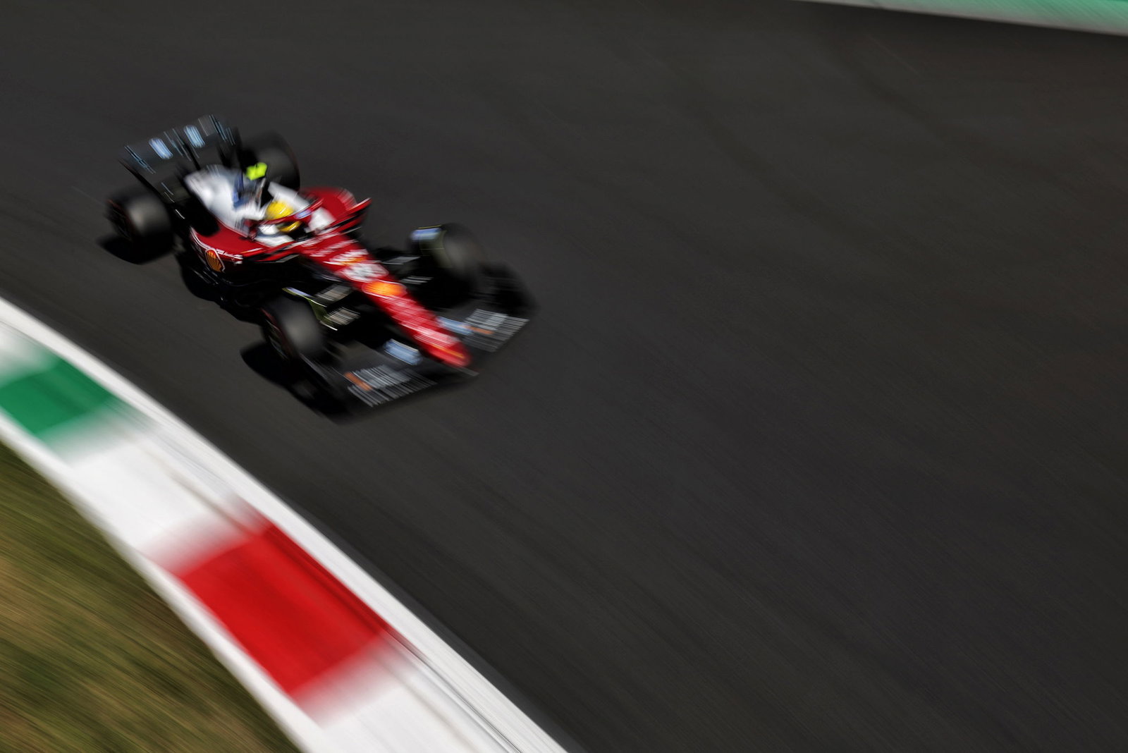 Hamilton led a Ferrari 1-2 in first practice at Monza