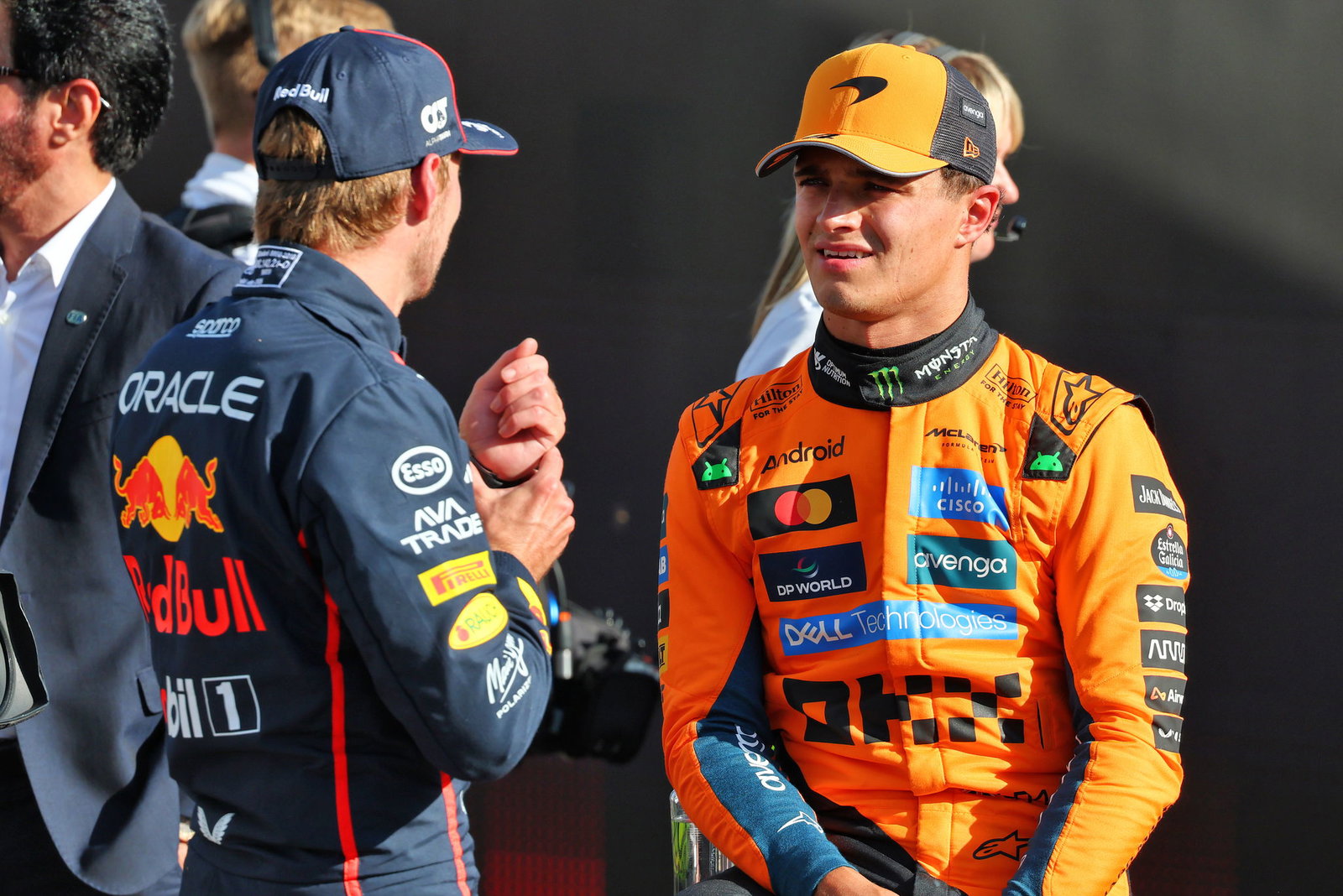 Max Verstappen and Lando Norris 
