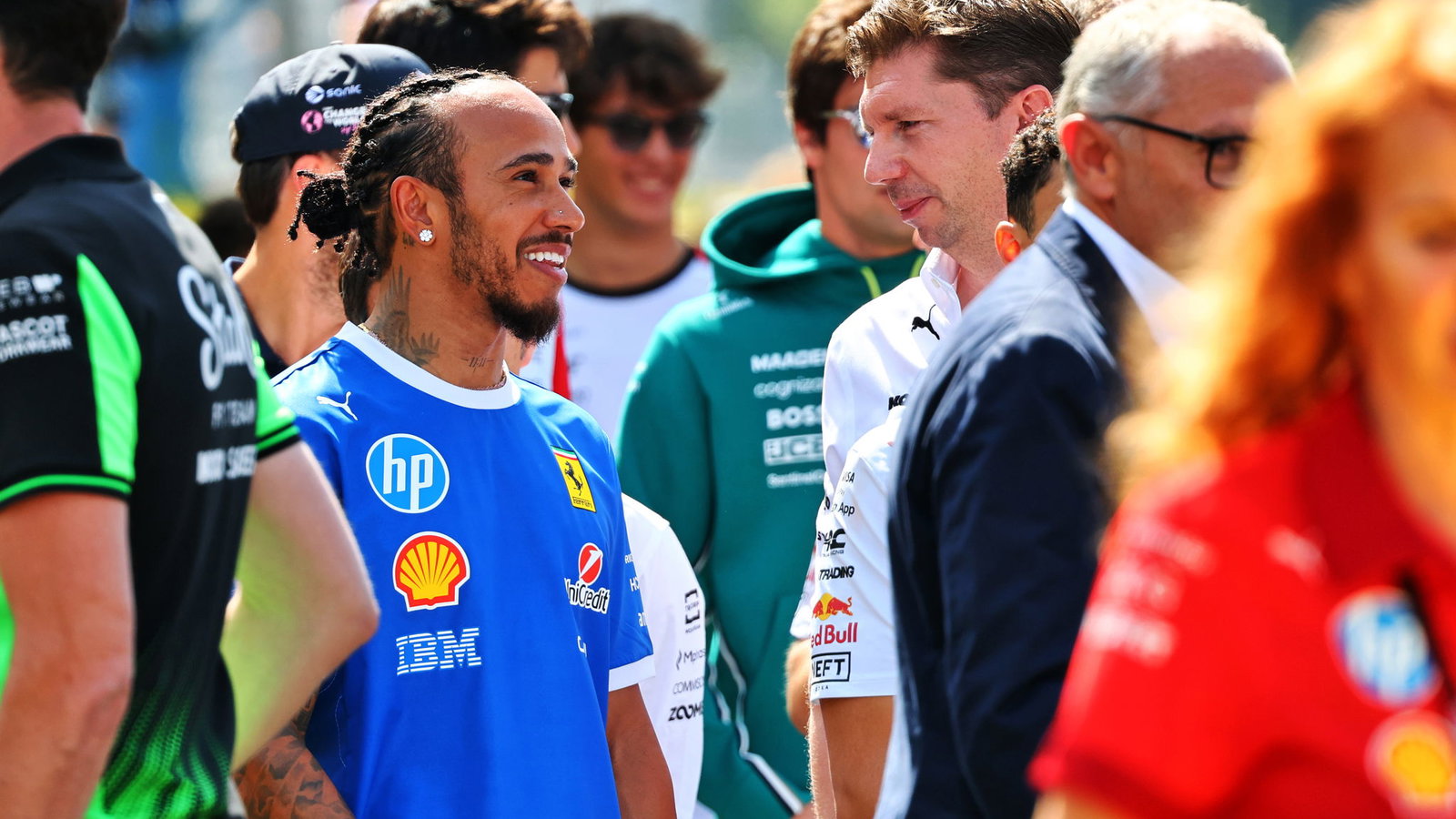 Lewis Hamilton and James Vowles 