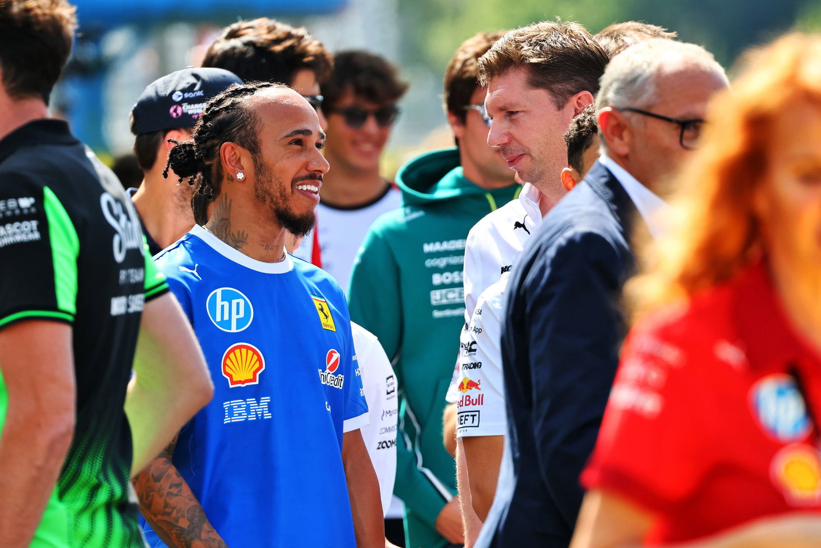 Lewis Hamilton and James Vowles 