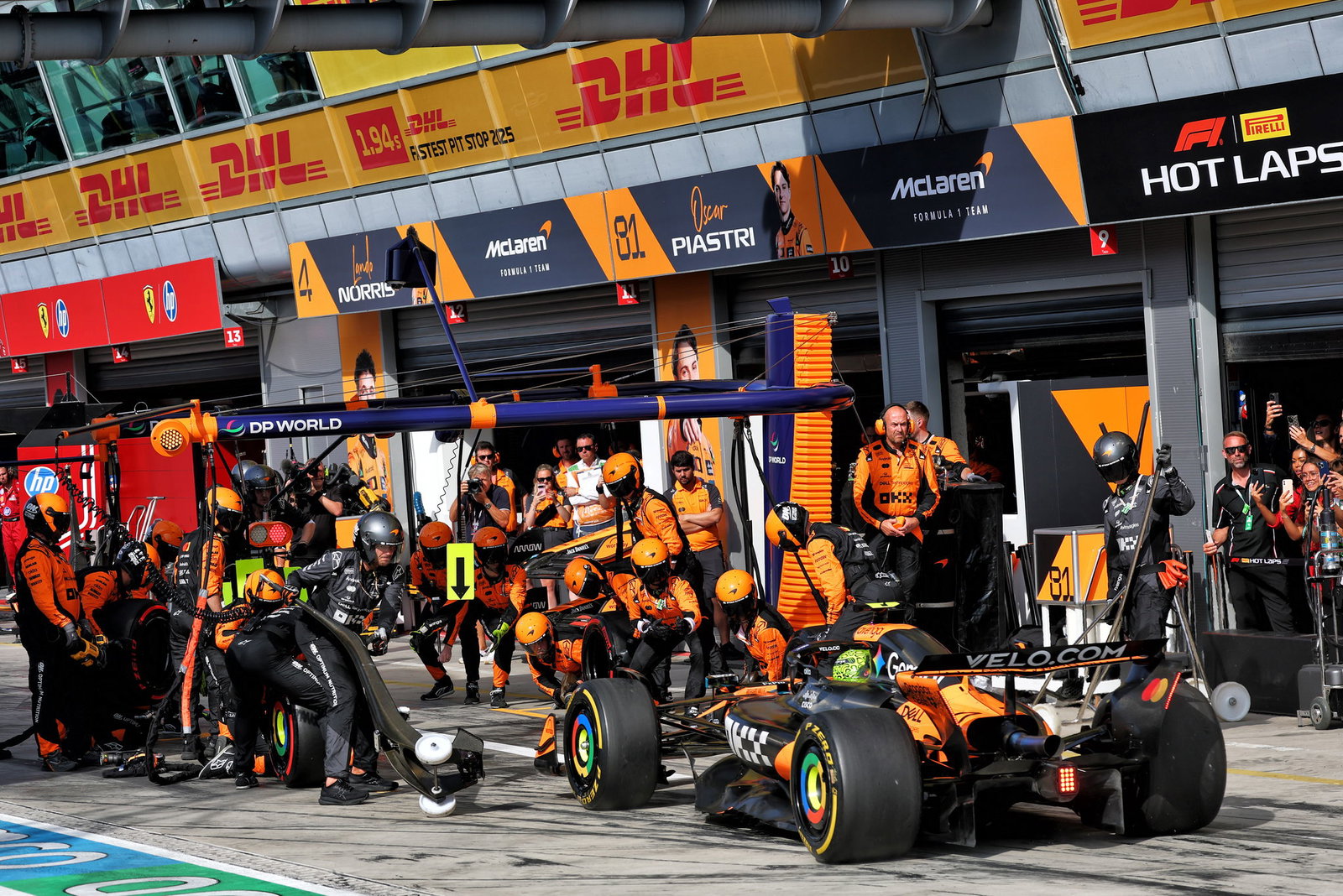 Norris makes his pit stop 