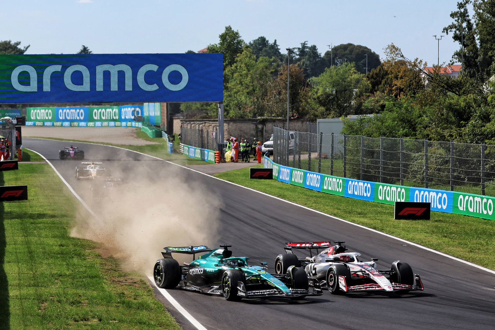 Lance Stroll and Esteban Ocon 