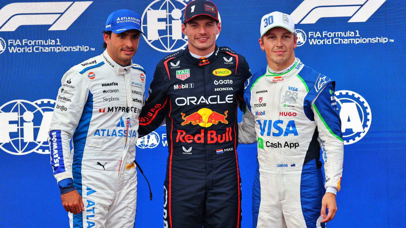 Top 3 in qualifying at the Azerbaijan Grand Prix