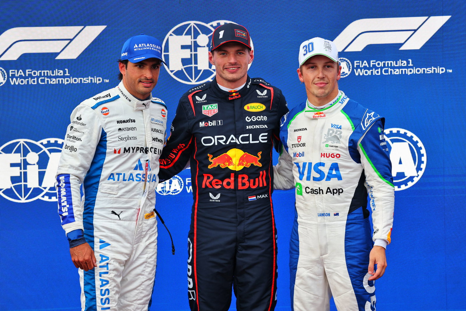 Top 3 in qualifying at the Azerbaijan Grand Prix