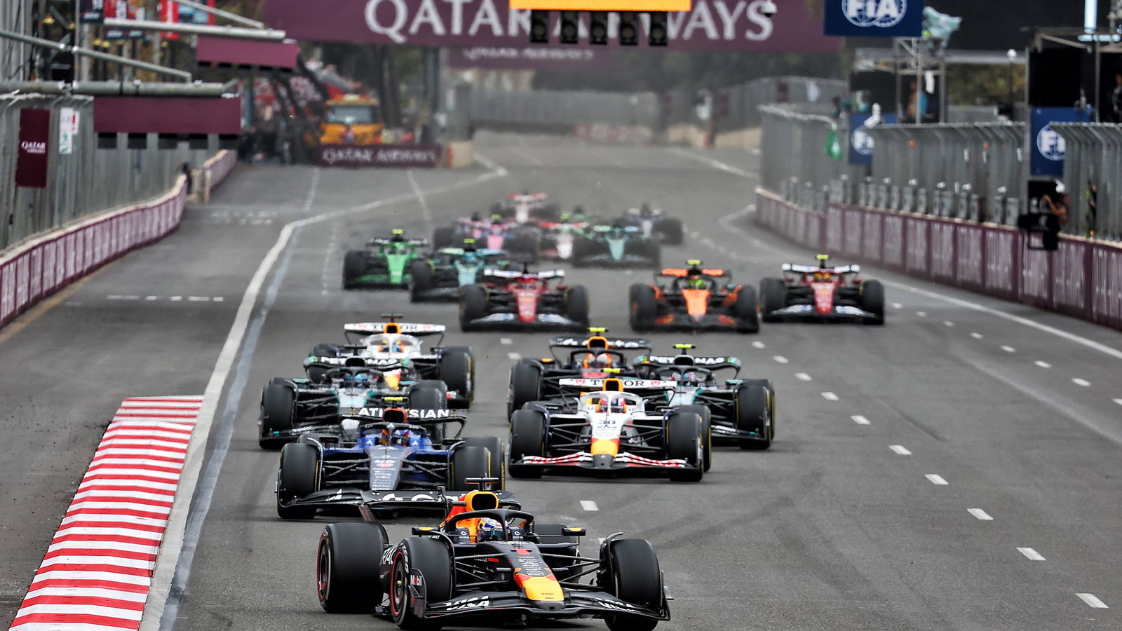 Verstappen leads the Azerbaijan Grand Prix