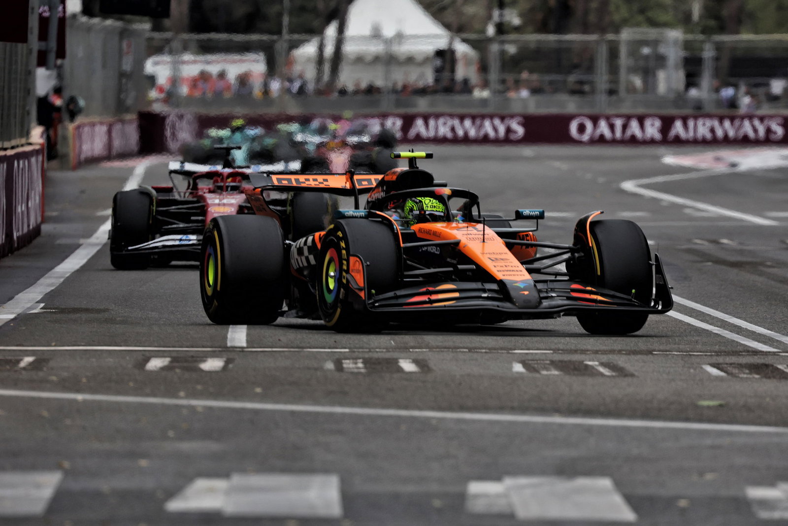 Lando Norris on track