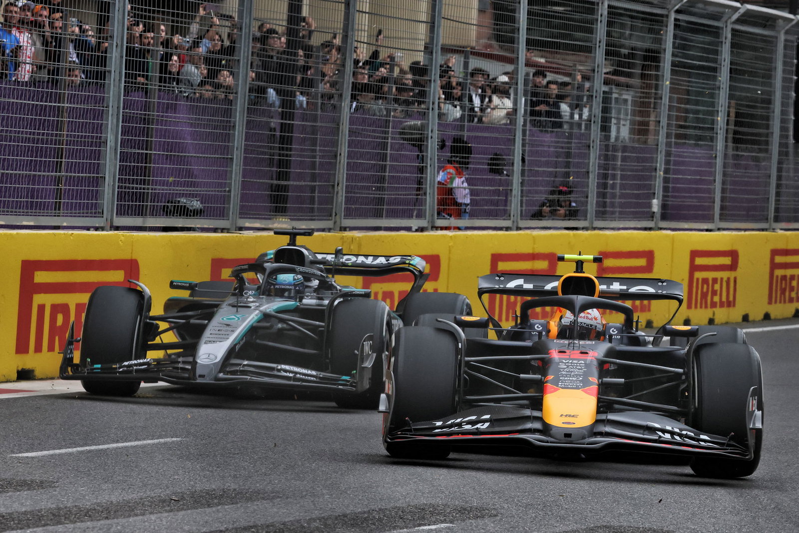 George Russell and Yuki Tsunoda