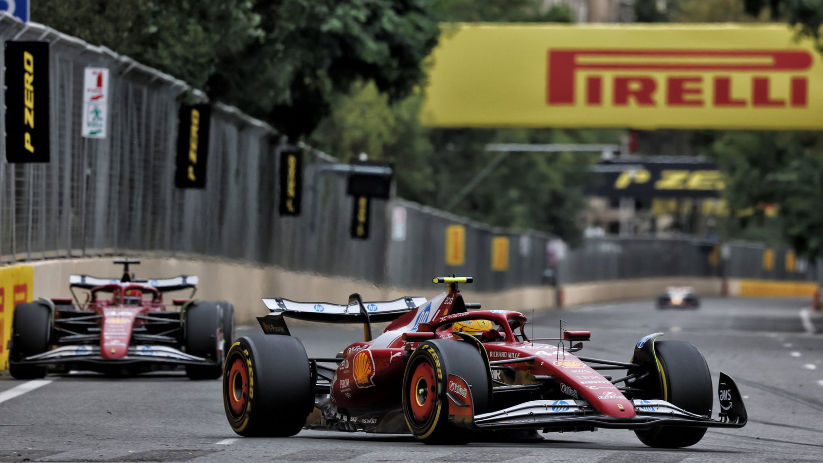 Lewis Hamilton finished one place ahead of Charles Leclerc 