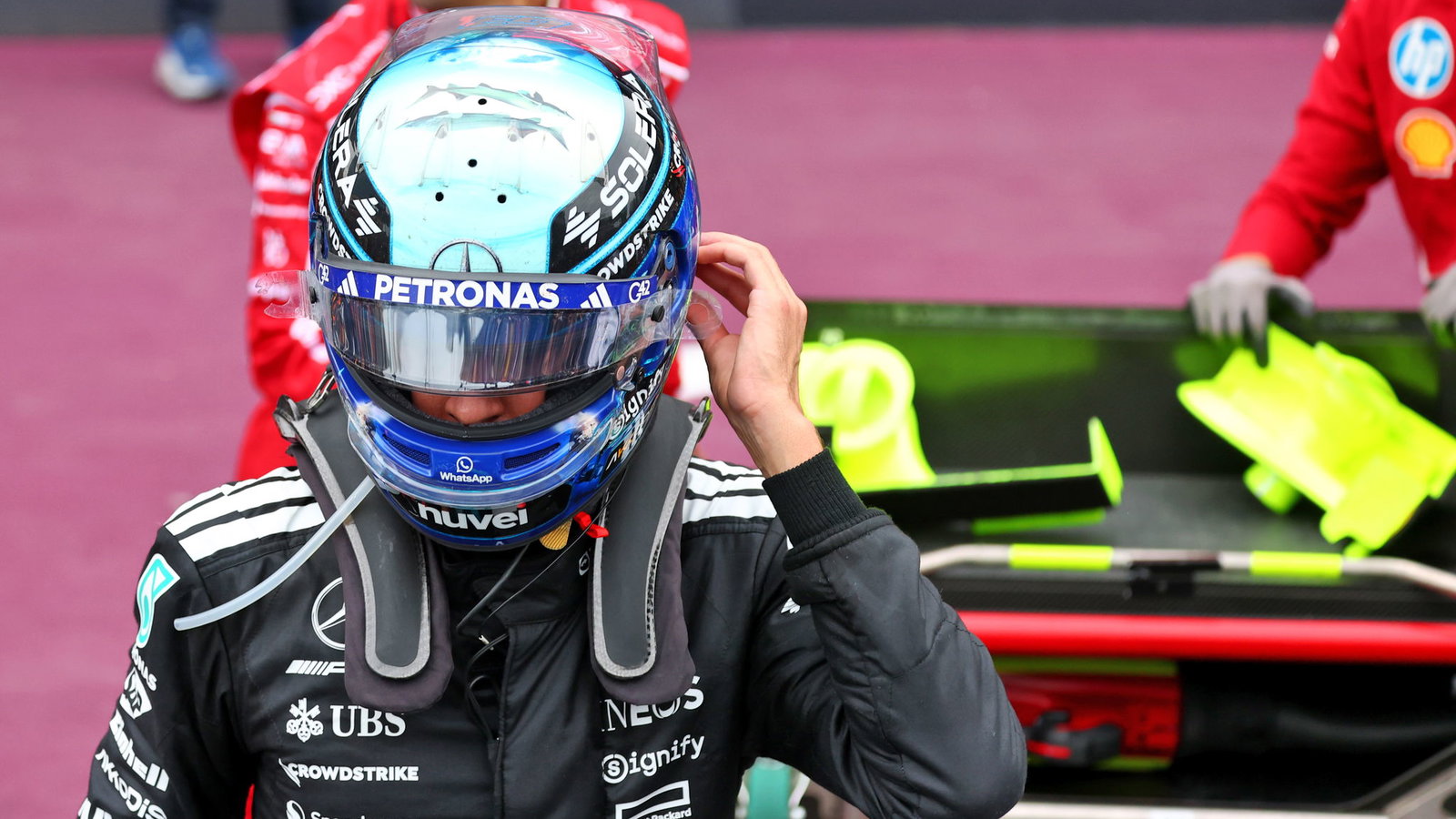 Russell battled illness all weekend in Baku