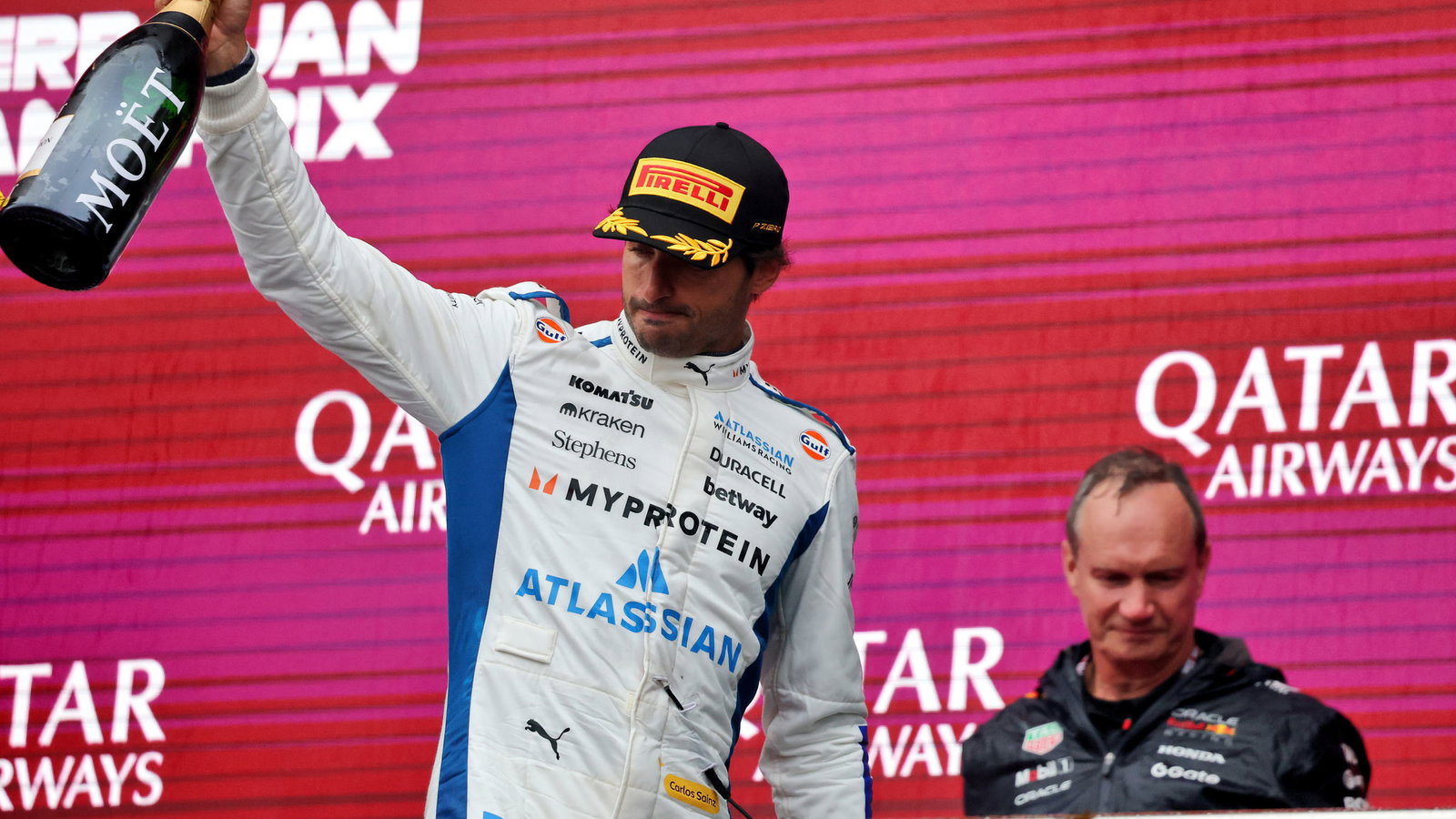 Carlos Sainz claimed his first podium for Williams 