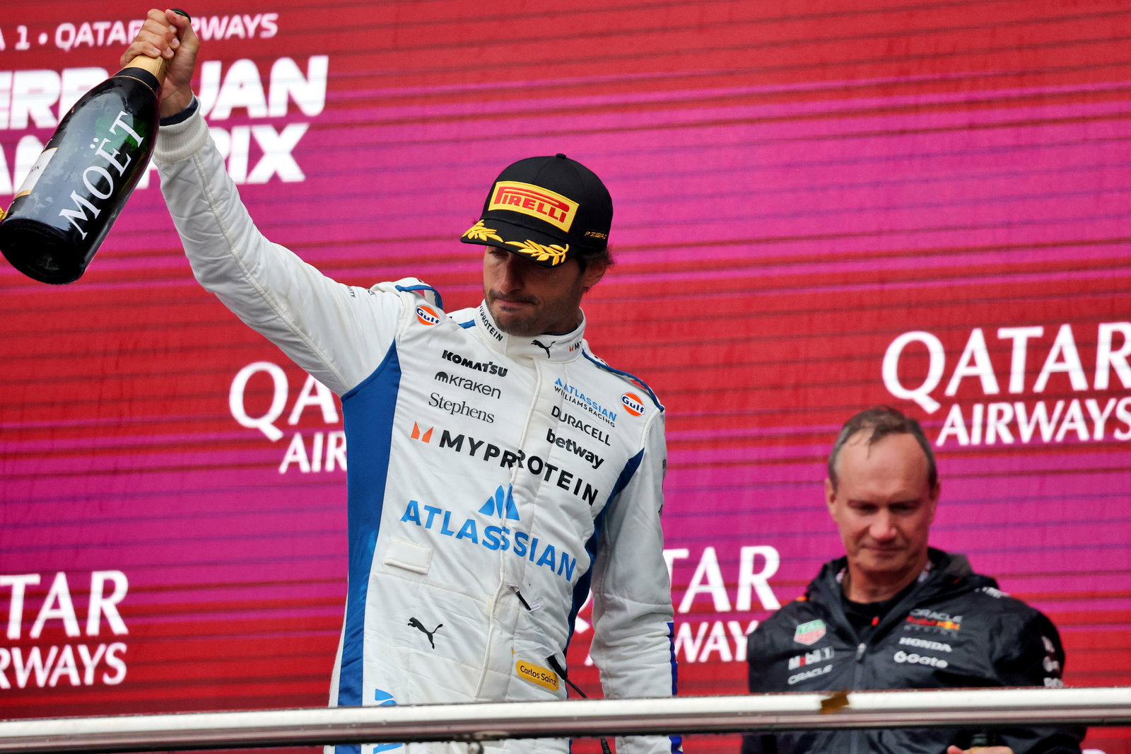 Carlos Sainz claimed his first podium for Williams 