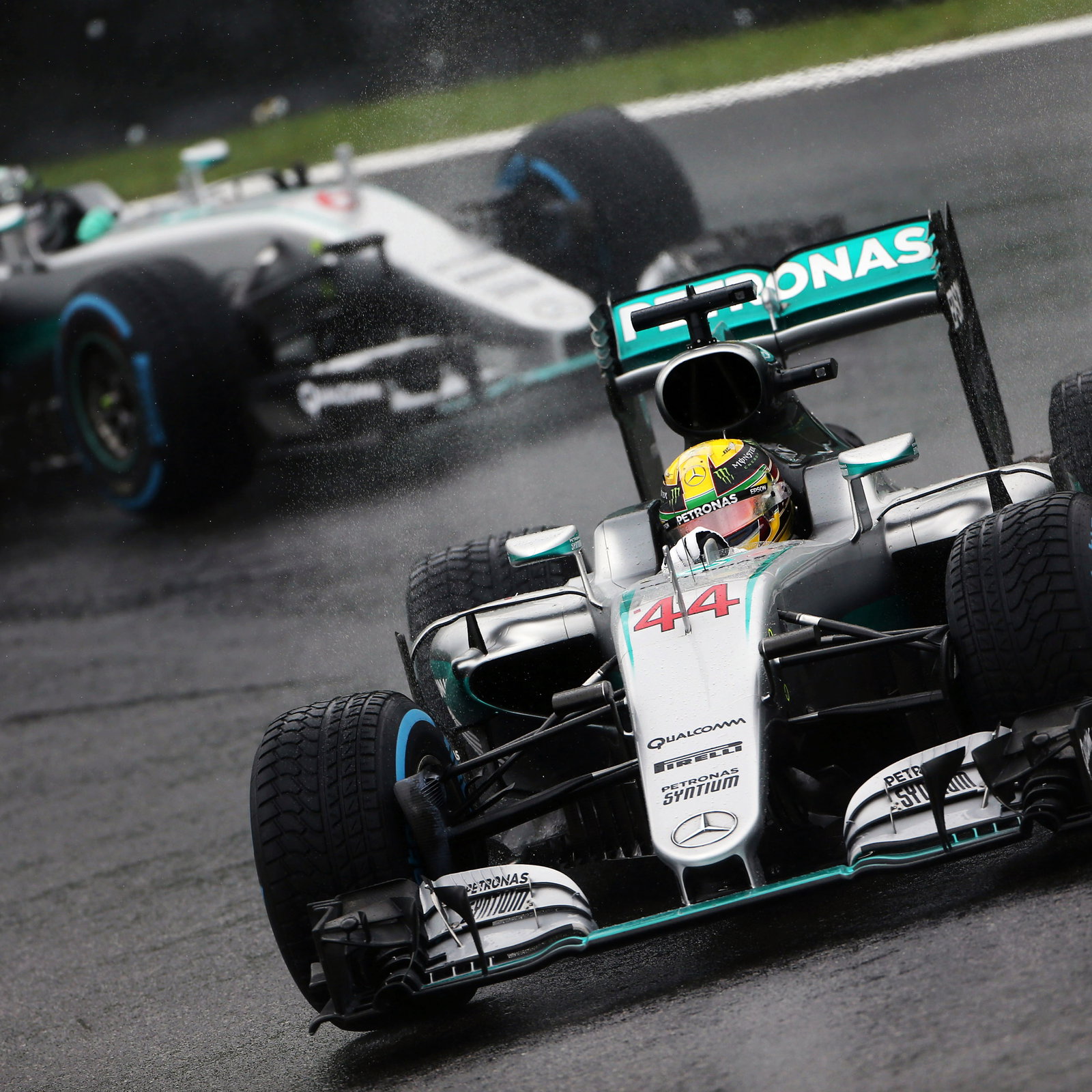Hamilton and Rosberg engaged in intense F1 title battles