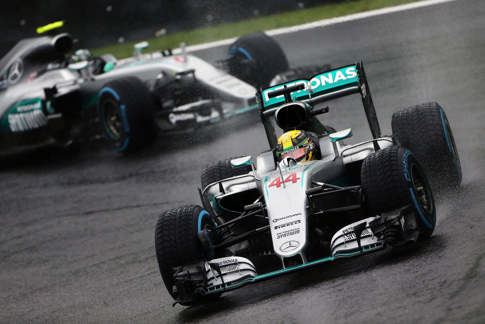 Hamilton and Rosberg engaged in intense F1 title battles