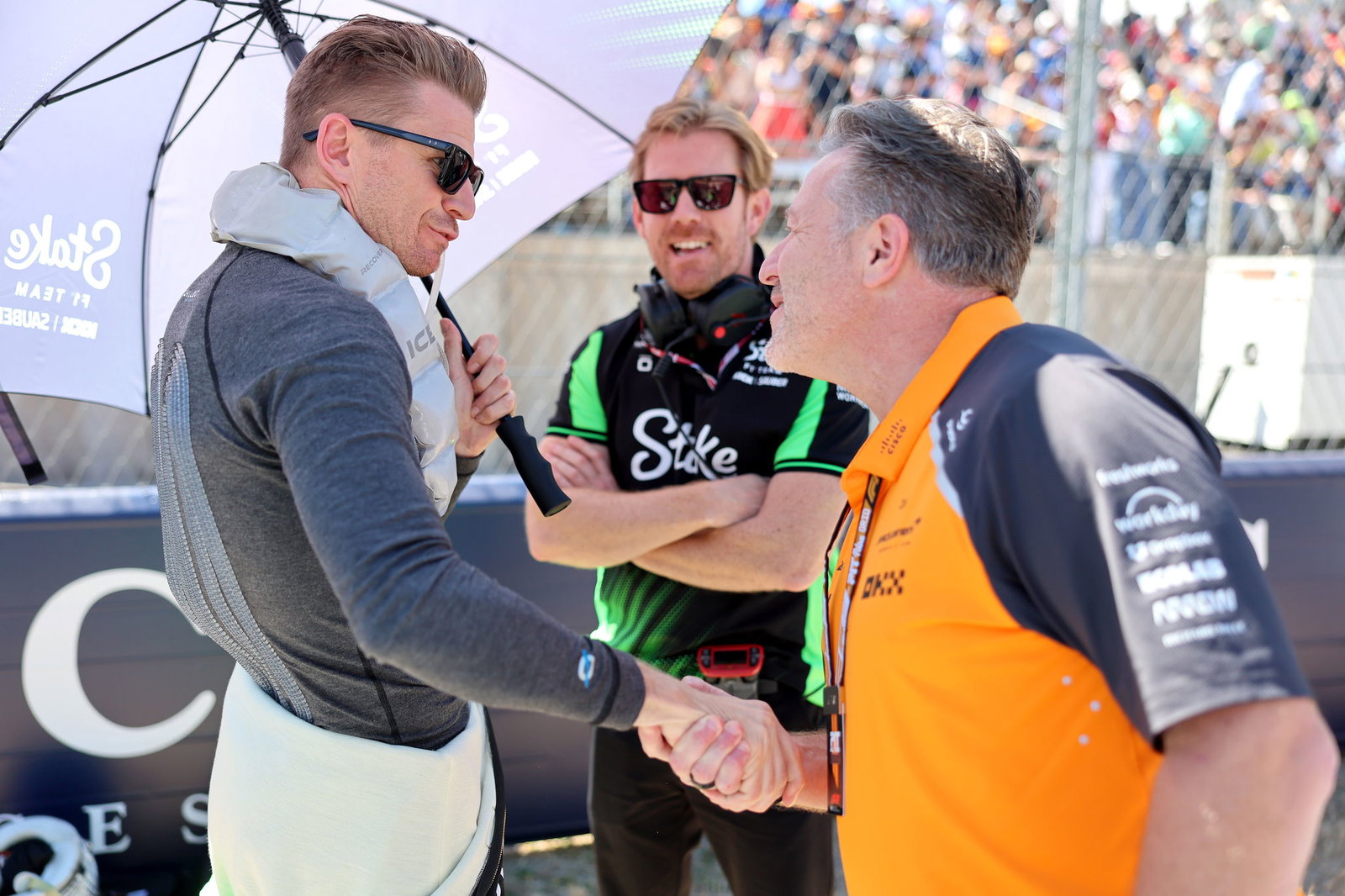 Hulkenberg and McLaren boss Brown 