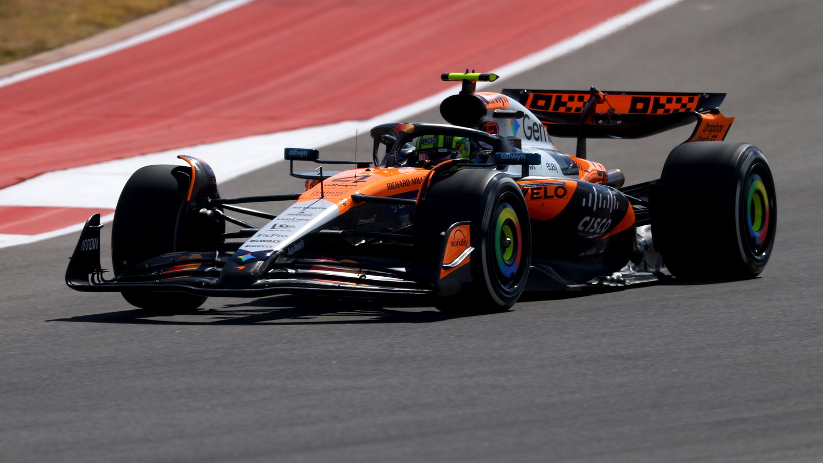 Lando Norris starts second for the US sprint 