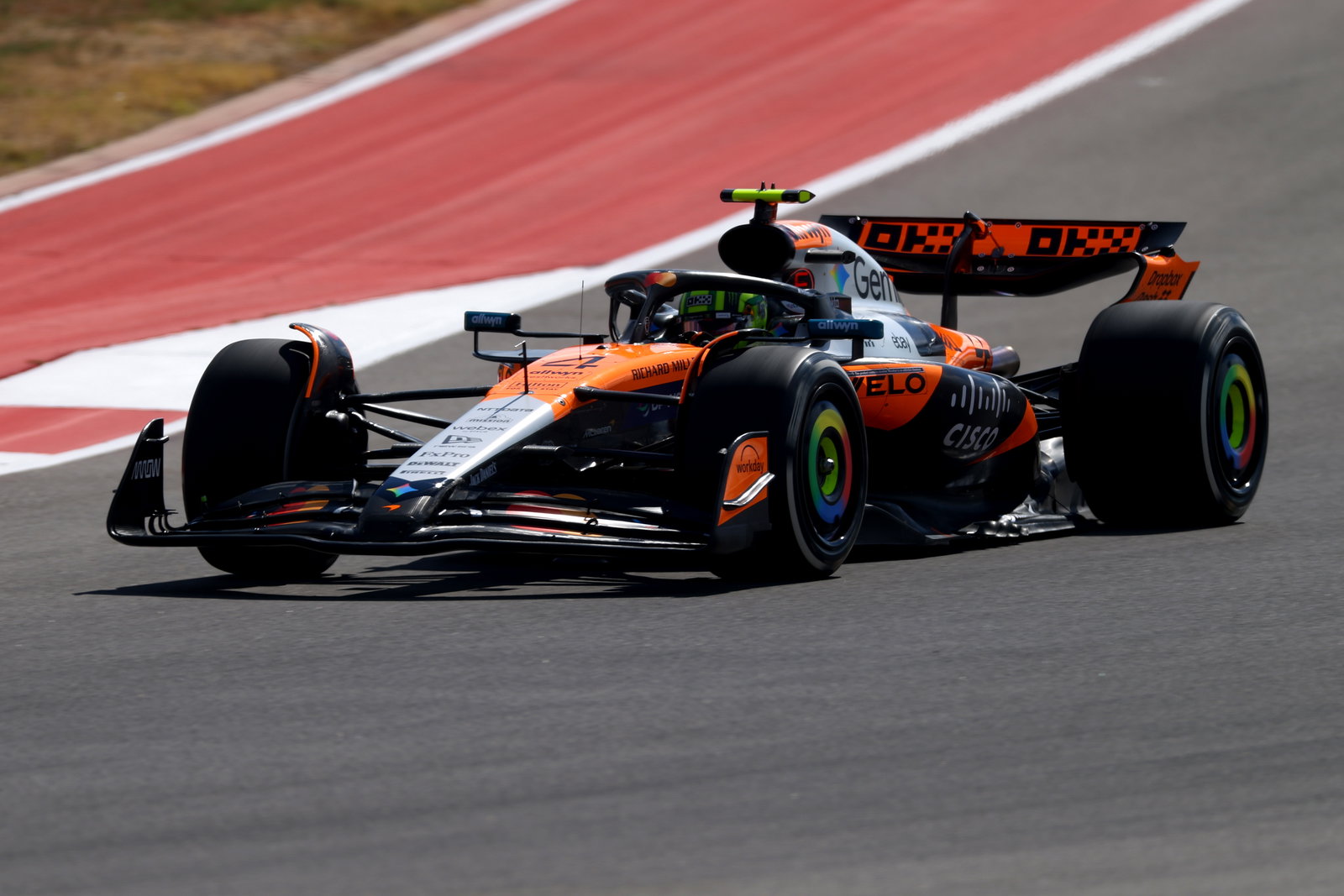 Lando Norris starts second for the US sprint 
