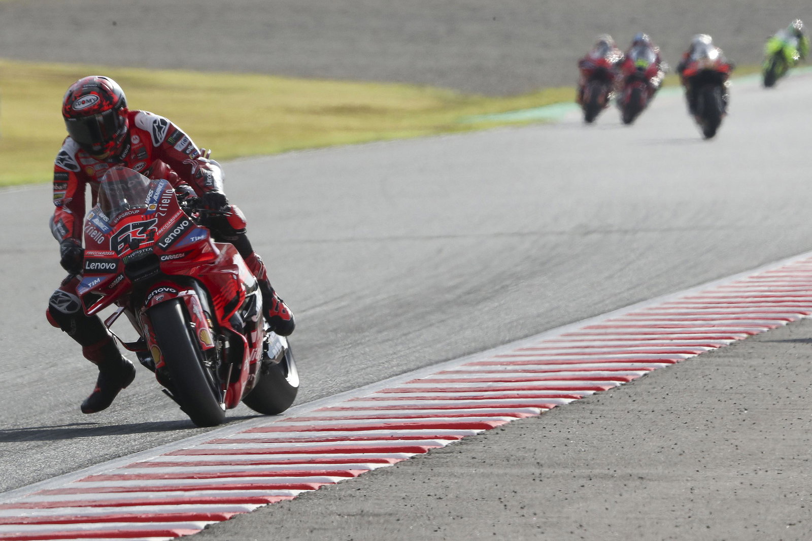 Francesco Bagnaia leads, 2025 Japanese MotoGP