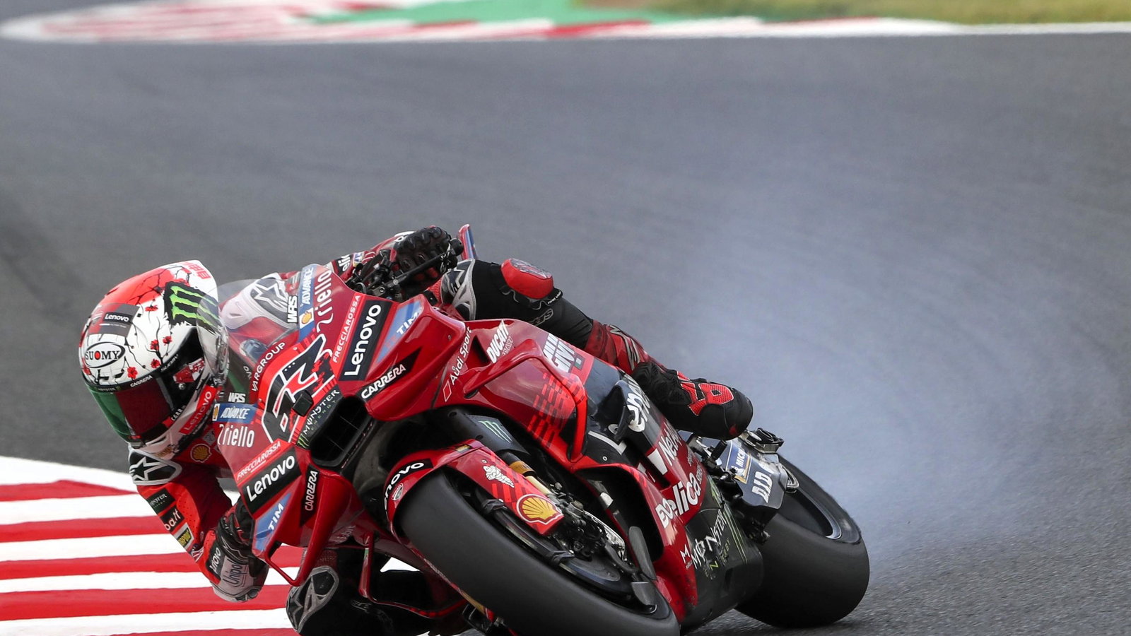 Francesco Bagnaia, engine smoke, 2025 Japanese MotoGP