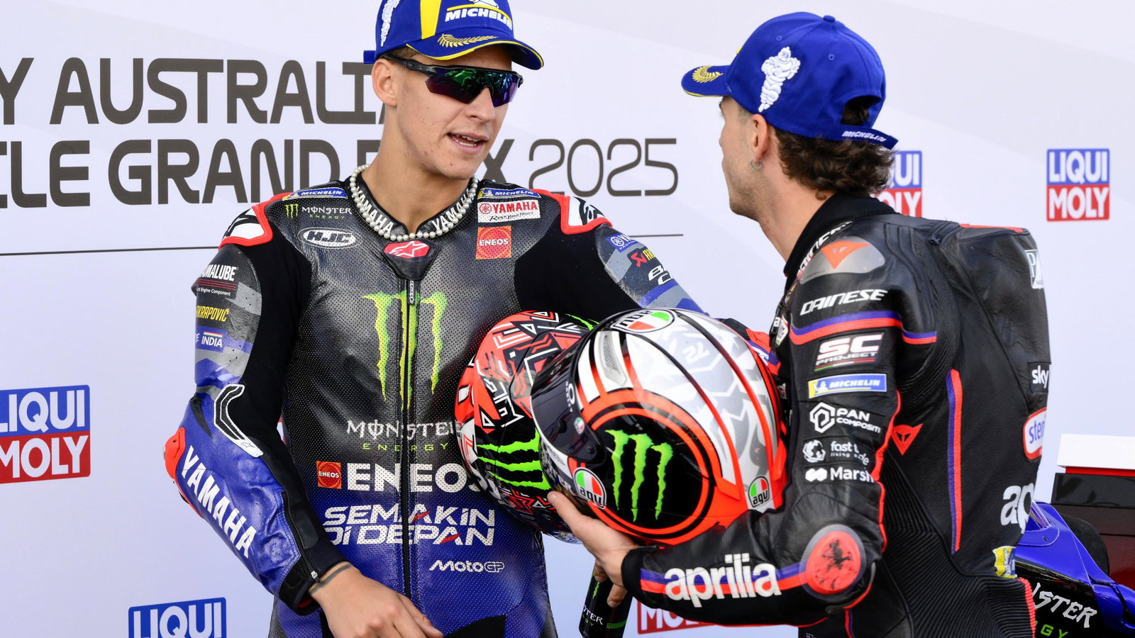 Fabio Quartararo, Marco Bezzecchi, 2025 Australian MotoGP qualifying