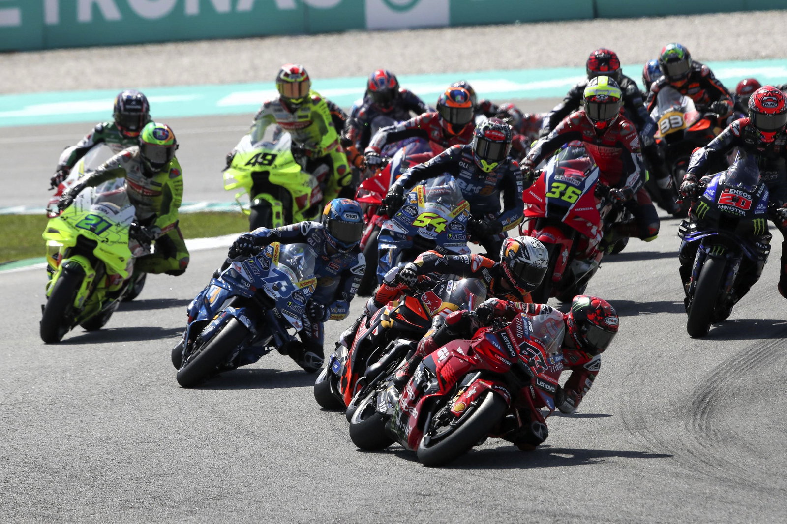 Francesco Bagnaia leads, 2025 Malaysian MotoGP