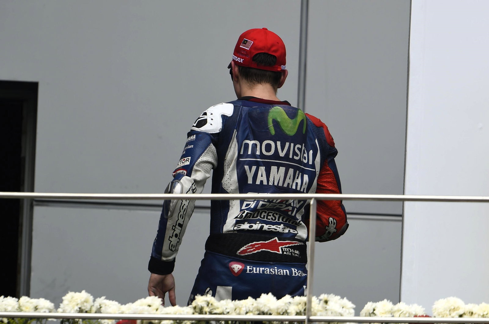 Lorenzo leaves the podium early, 2015 Malaysian MotoGP