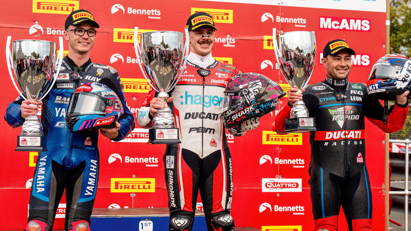Scott Redding, BSB, 2025, race three podium, Oulton Park
