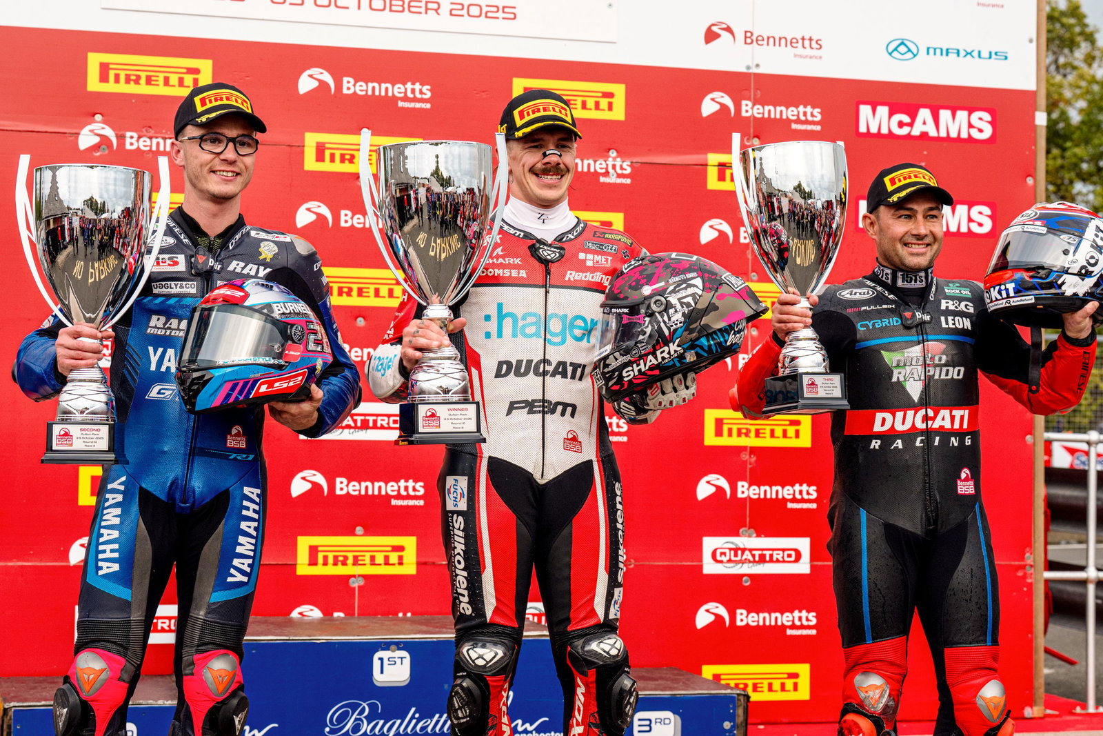 Scott Redding, BSB, 2025, race three podium, Oulton Park