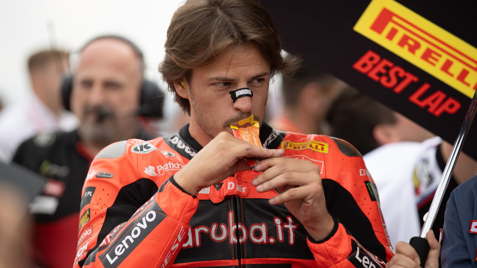 Nicolo Bulega, 2025 Aragon WorldSBK, grid. Credit: Gold and Goose.