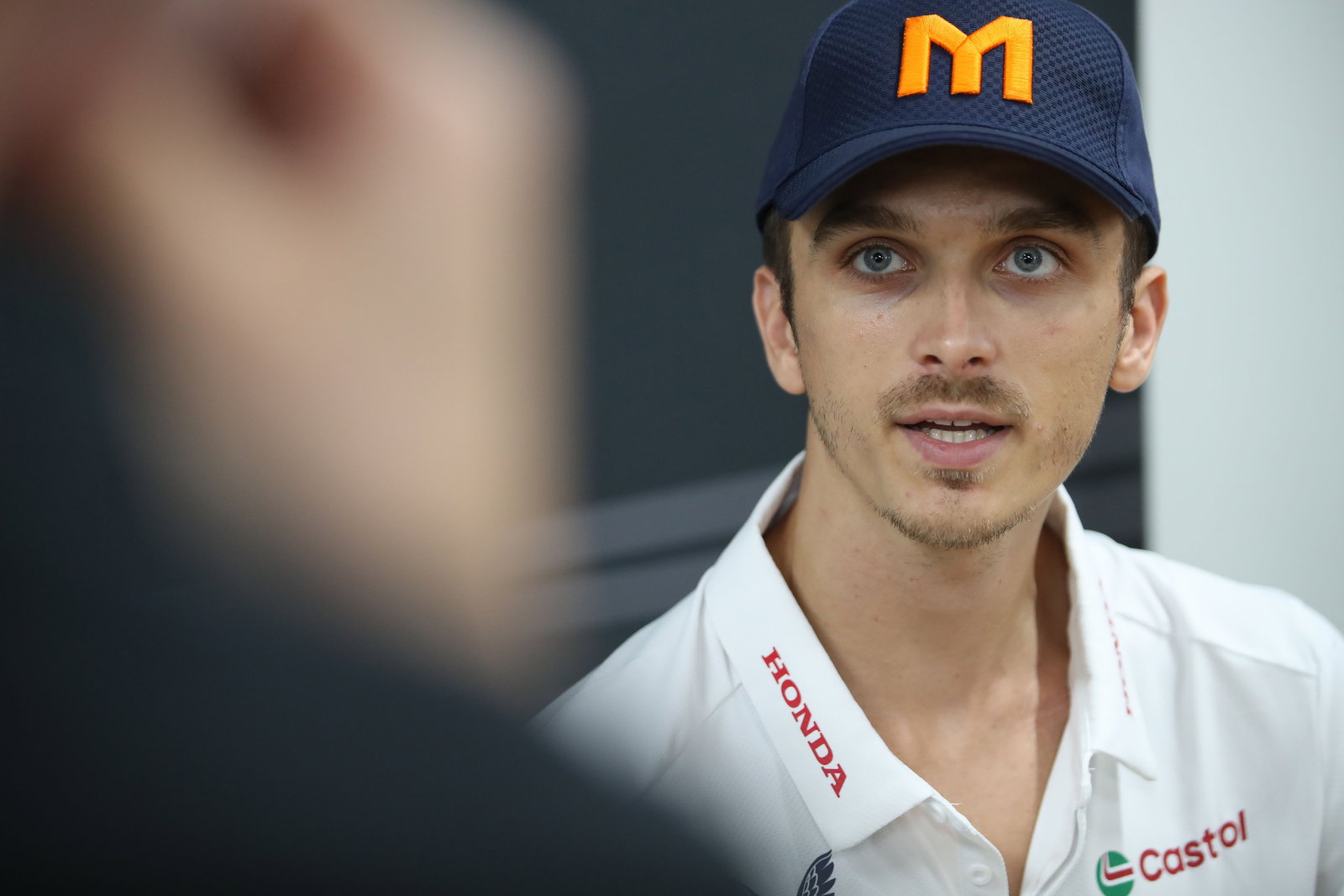 Luca Marini speaks to the media at 2025 MotoGP Indonesian Grand Prix. Credit: Gold and Goose.