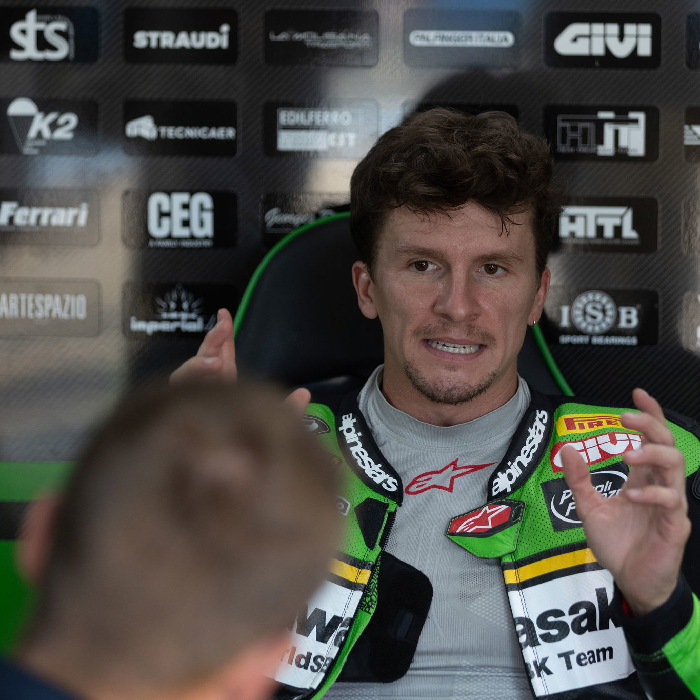 Garrett Gerloff, 2025 Spanish WorldSBK, pit box. Credit: Gold and Goose.