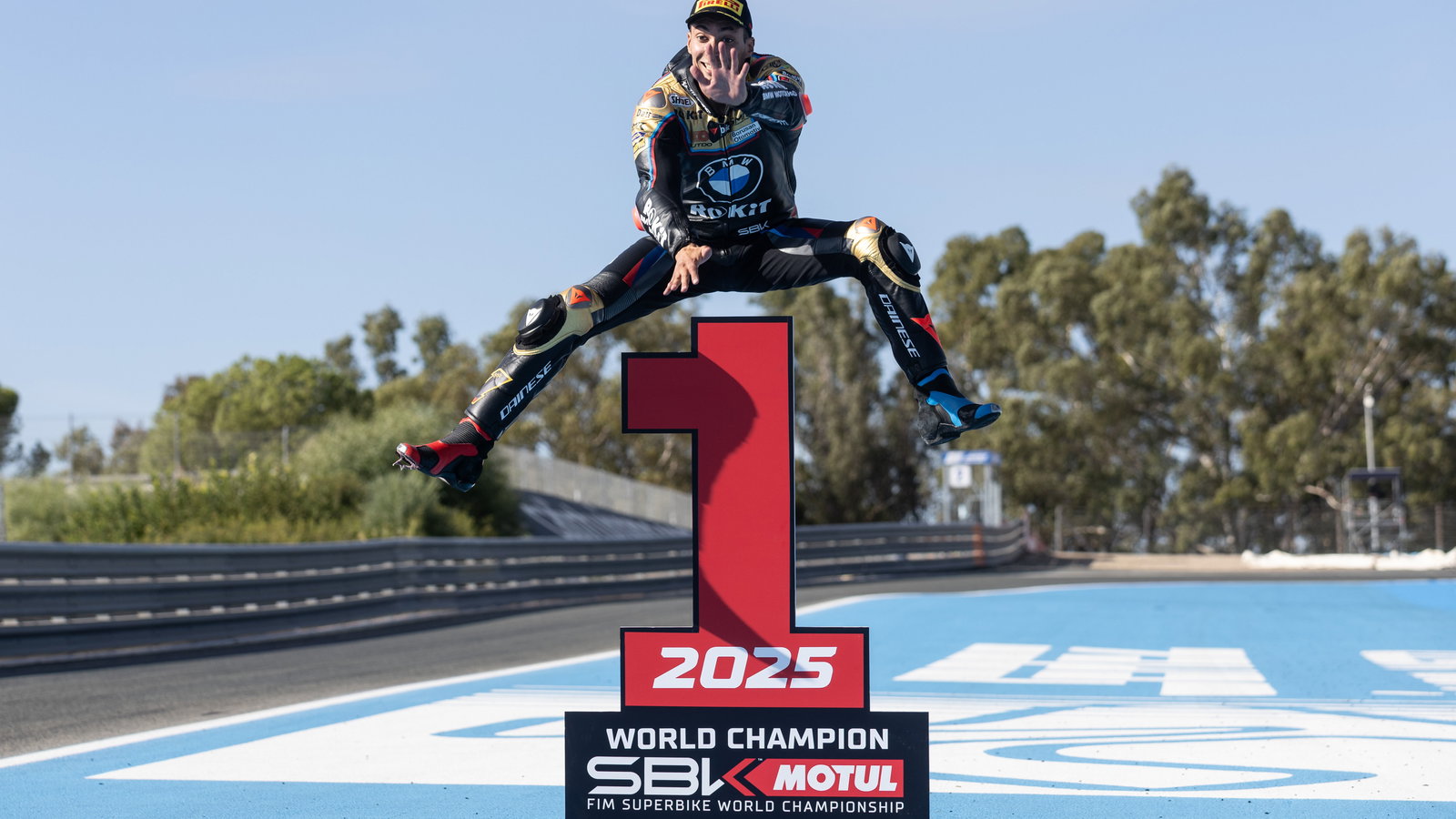 Toprak Razgatlioglu, 2025 Spanish WorldSBK, title celebration. Credit: Gold and Goose.