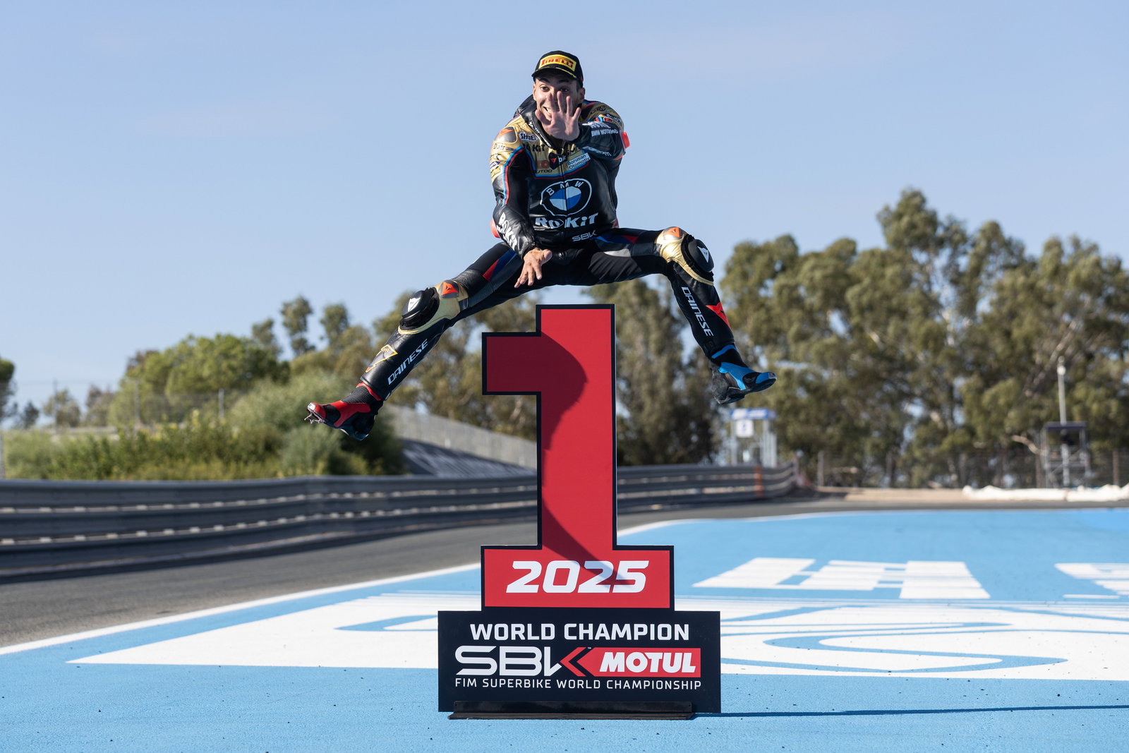 Toprak Razgatlioglu, 2025 Spanish WorldSBK, title celebration. Credit: Gold and Goose.