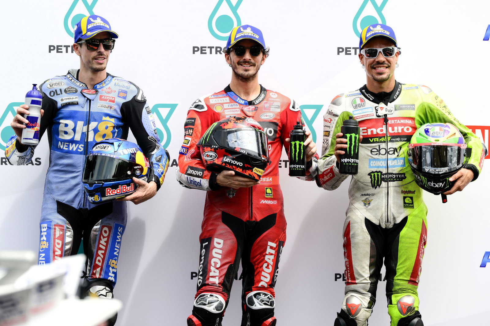 Francesco Bagnaia, Alex Marquez, Franco Morbidelli. Qualifying, 2025 Malaysian MotoGP