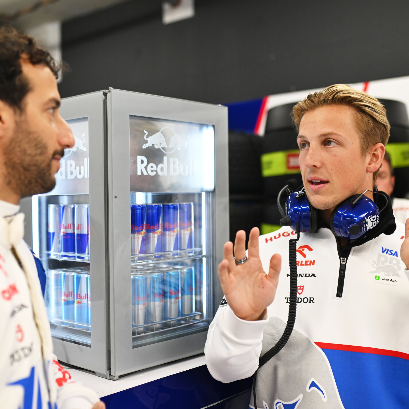 Daniel Ricciardo and Liam Lawson