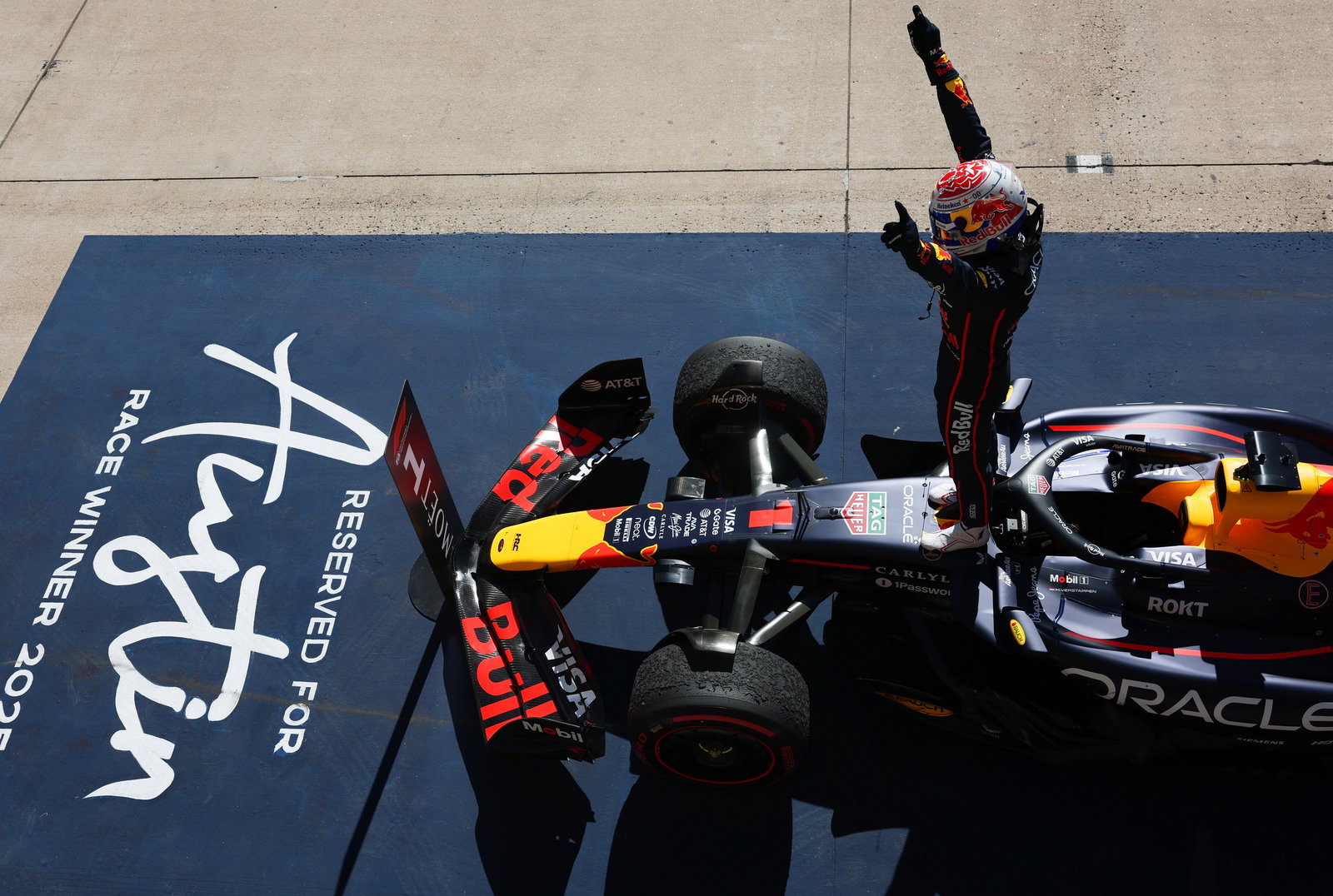 Verstappen celebrates his fifth win of 2025