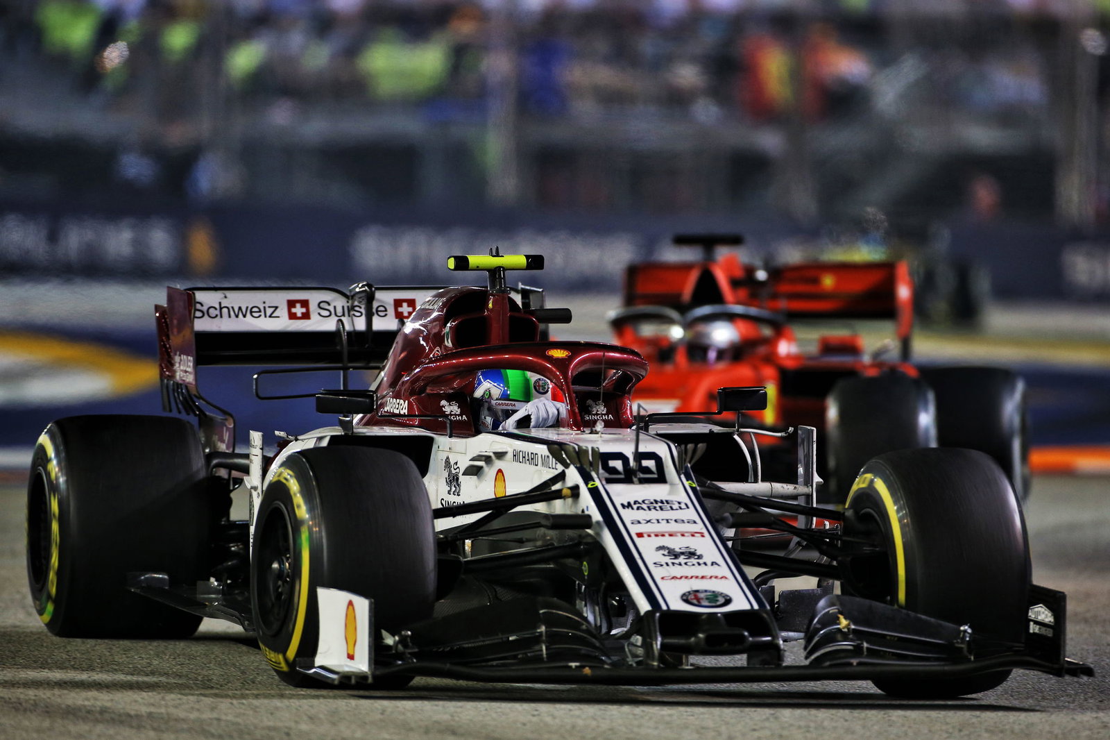 Antonio Giovinazzi leads in Singapore 