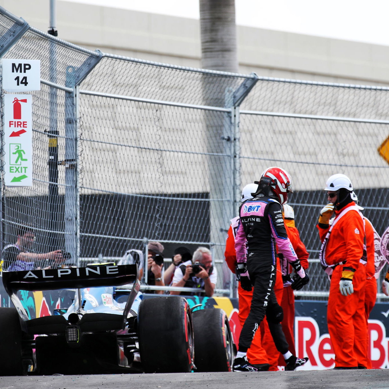 Ocon crashed heavily during practice at the 2022 Miami GP