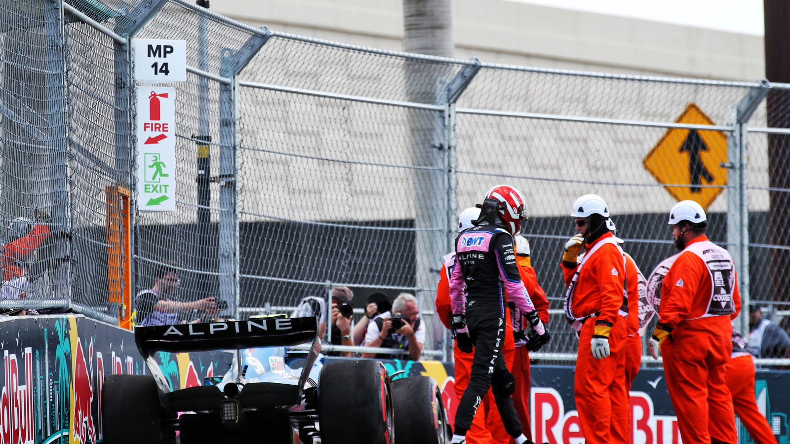 Ocon crashed heavily during practice at the 2022 Miami GP